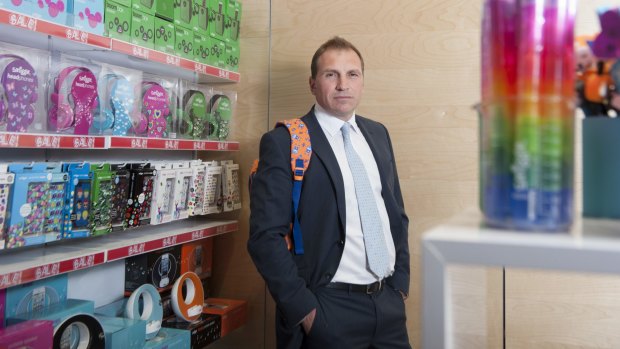 John Cheston, group general manager of Smiggle, in the central Melbourne store.
