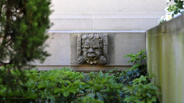 One of the two indigenous gargoyles at the Australian War Memorial.