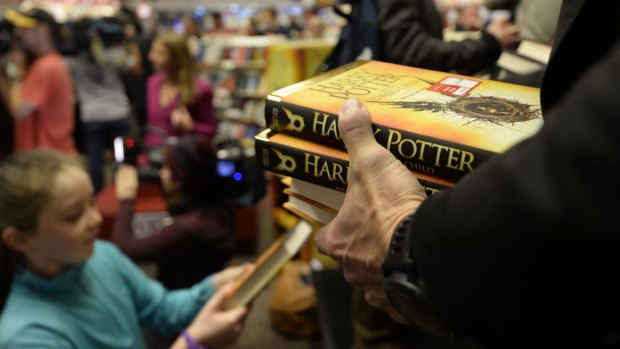 Excitement ... Fans flock to get their copy at Dymocks in Sydney.