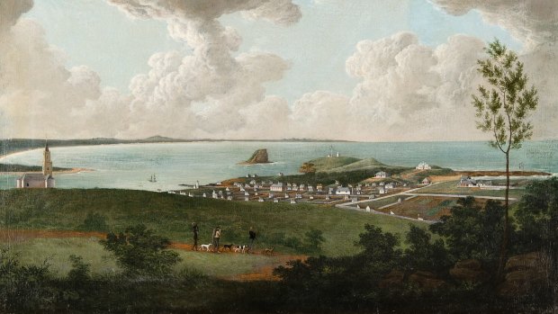 Joseph Lycett, Inner view of Newcastle (detail), c.1818.