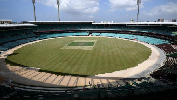 A view of the Sydney Cricket Ground in October while the field was being resurfaced.