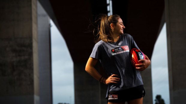 Multi-talented: Monique Conti is part of the first AFL Women's academy.  