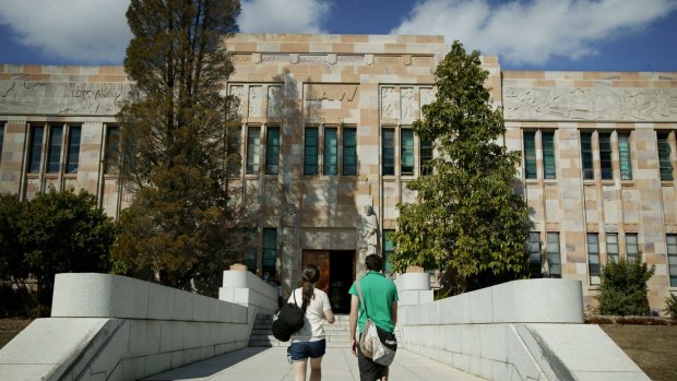 New debate has emerged over plans by the University of Queensland to build a new building that could block this view of the Forgan Smith Building.