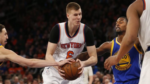 Still learning: New York Knicks rookie Kristaps Porzingis remains a work in progress.