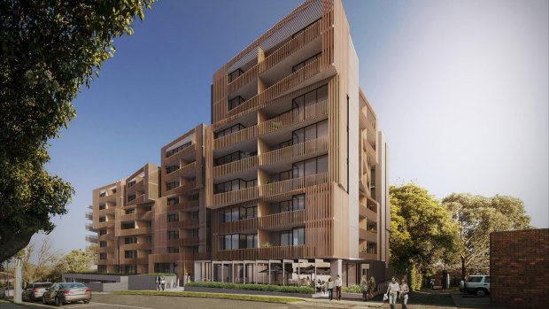 An artist's impression of the Evergreen apartment project in Ivanhoe.