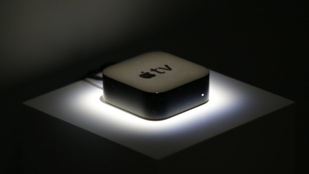 The most recent Apple TV, released in 2015.