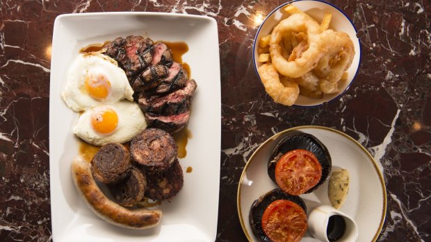 The mixed grill for two is a mixed blessing. 