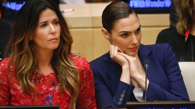 Director Patty Jenkins and star Gal Gadot during a recent appearance at the UN.