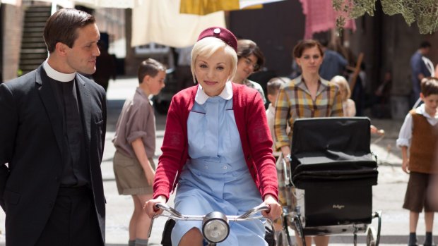 Tom Hereward (Jack Ashton) and Trixie (Helen George) in <em>Call the Midwife</em>, which is returning to the small screen.