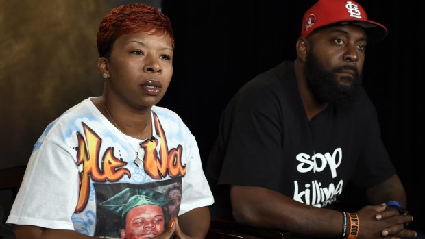 Speaking out: The parents of Michael Brown, Lesley McSpadden and Michael Brown snr.