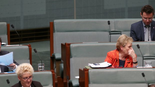 The empty seat of former prime minister Tony Abbott during question time on Thursday.