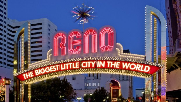 The 'Biggest Little City in the World' sign in Reno.