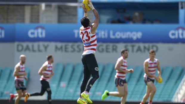 Adam Goodes wore no.23 at training on Thursday.