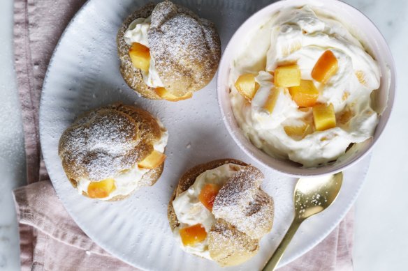 Peaches and cream puffs.