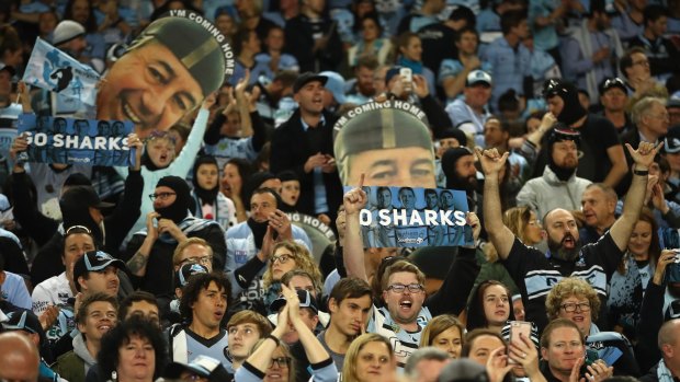 Leave the light on: The Sharks fans paid tribute to the famous Jack Gibson comment.