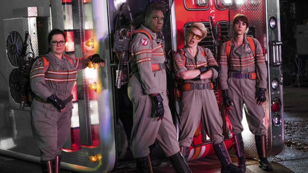 Proton-packin': Melissa McCarthy, Leslie Jones, Kate McKinnon and Kristen Wiig in the Ghostbusters reboot.