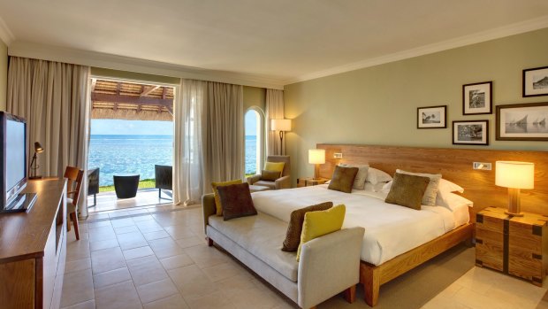 All the rooms at Outrigger Mauritius Beach Resort have ocean views.
