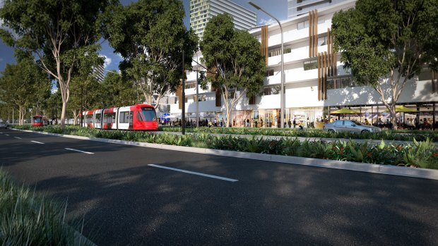 The light rail envisioned in Camellia. 