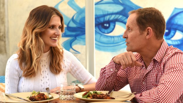 Kate Waterhouse and Todd McKenney at Moorish Blue, McMahons Point.