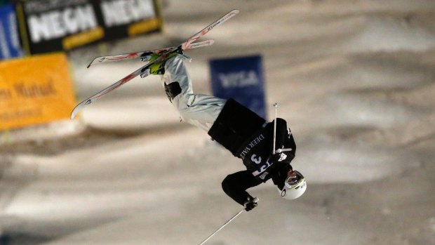 All the right moves: Australia's Matt Graham competes in the men's World Cup freestyle moguls event at Deer Valley in January.