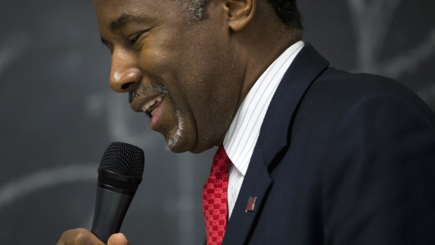 "Who's the worst student?": Ben Carson walks into trouble in a classroom.