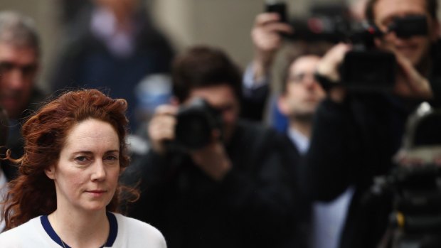 Former News International chief executive Rebekah Brooks arrives at the Old Bailey in February 2014.
