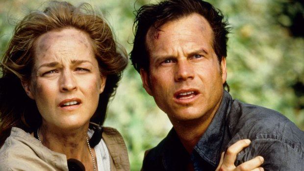 Bill Paxton and Helen Hunt in 1996's <i>Twister</i>.