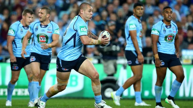 Axe hovering: David Klemmer of the Blues is concerned he may be displaced by the return of Paul Gallen.
