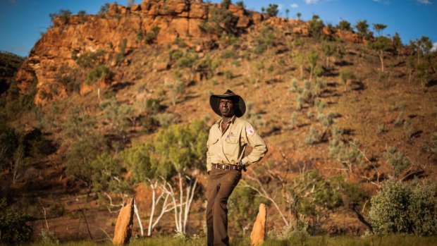 Ranger Michael Murrimal, of Timber Creek, NT, in the Gregory National Park. He is one of the traditional Aboriginal owners of the park, which is in the NT's Victoria River Region.
