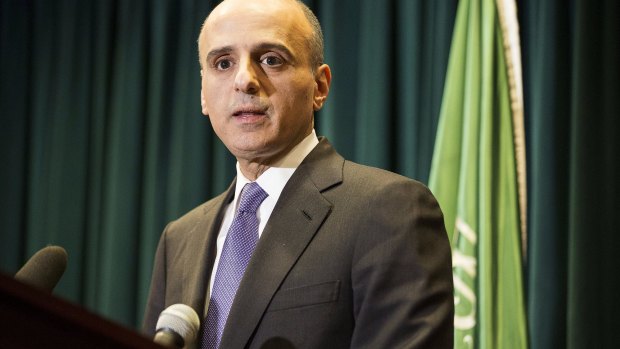 Saudi Ambassador to the United States Adel Al-Jubeir at a news conference in Washington March 25, 2015.      