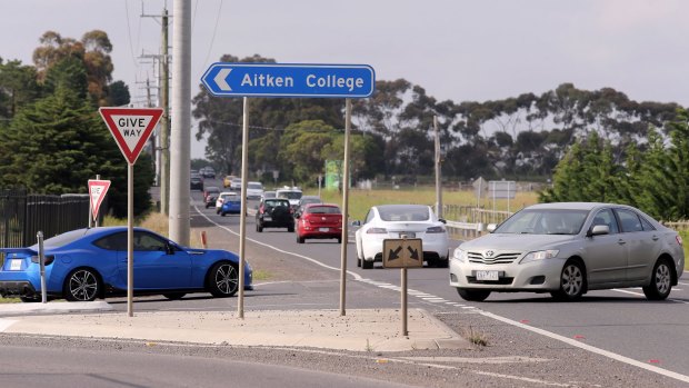 Traffic on Mickleham Road has boomed as new housing estates have gone in north of Greenvale.