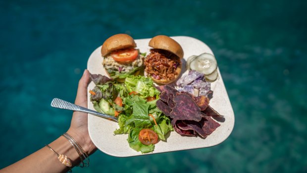 Guests of Fair Wind Cruises' snorkelling tour can enjoy a delicious vegan lunch.