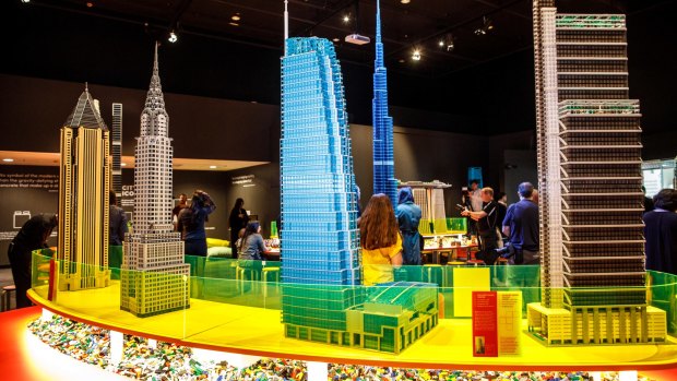 The American section of the Lego Towers of Tomorrow exhibition at the National Museum of Australia