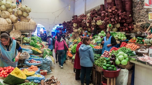 A local market in Sucre.