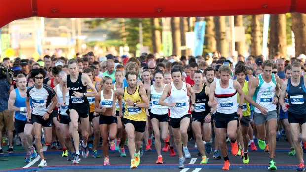And they're off: More than 5500 competitors took part in the Sun Run.