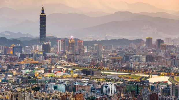 Taipei's striking city skyline.