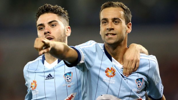 The big one: Sky Blues skipper Alex Brosque is pumped for Saturday's Sydney derby.