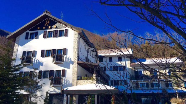 Before disaster struck: the hotel Rigopiano is a sprawling, chalet-style building.