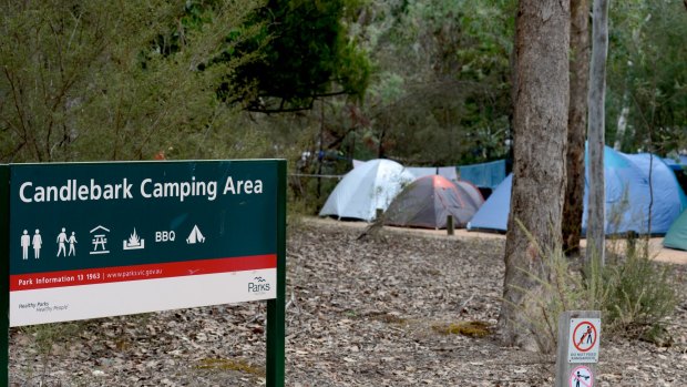 Candlebark Campground in Lake Eildon National Park.