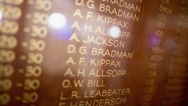 Sir Donald Bradman's 452 not out is commemorated at the SCG.