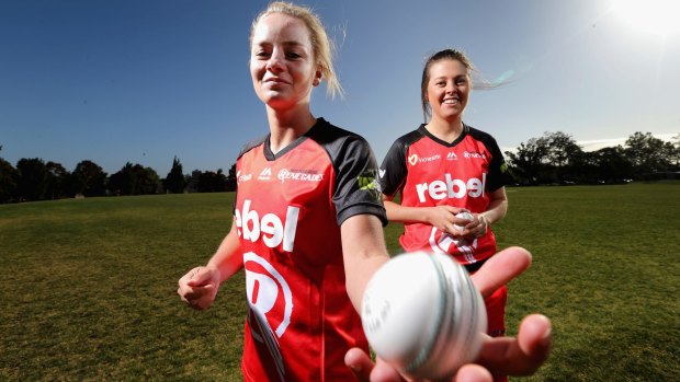 Spin twins:  Melbourne Renegades players Dani Wyatt (left) and Molly Strano are two of the team's spinners. 