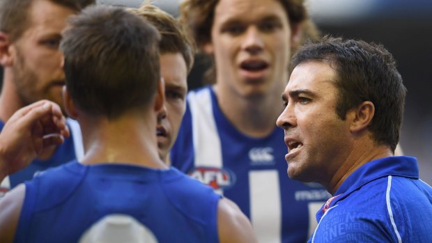 Straight shooter: Kangaroos coach Brad Scott laments missed opportunities against the Eagles.