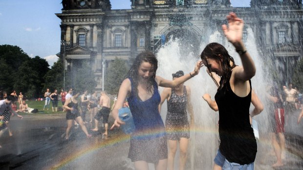 Europe can actually be hot. Really hot. Locals need to find innovative ways to cool down.