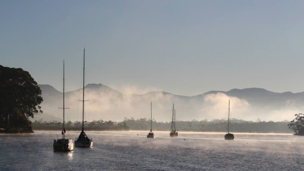 View over the Huon River.