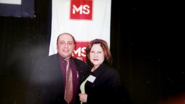 Anthony Virgona in 2000 receiving an award from the MS Society.