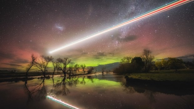 Dramatic effect: The Aurora Australis seen from northern Tasmania.