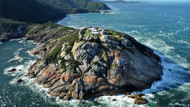 The kayaker capsized about eight kilometres away from Wilsons Promontory. 