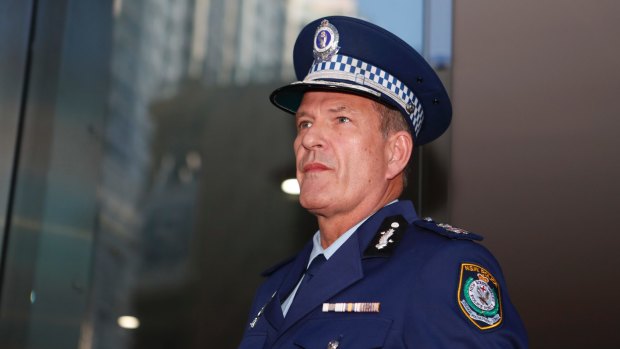 NSW Police Deputy Commissioner David Hudson talks to media as he leaves the siege this week.