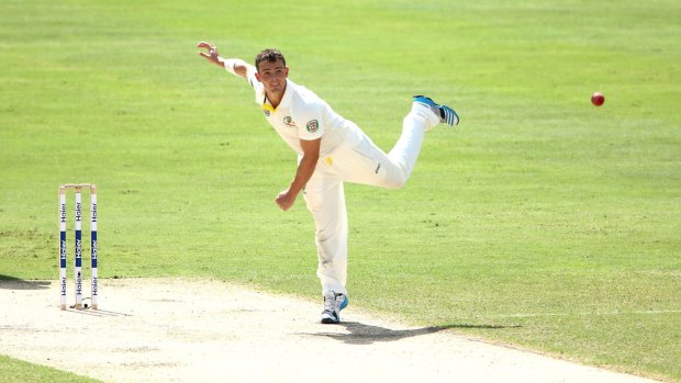 Talented tweaker: Stephen O’Keefe bowls against Pakistan in Dubai last year.