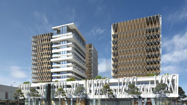 Stockland is proposing to build 500 new apartments across five buildings, ranging in height from 11 to 17 storeys.